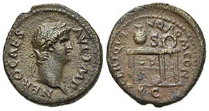 Nero (54-68). Æ Semis (19mm, 3.77g). Rome, ... 