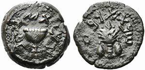 Judaea, Jewish War, 66-70 CE. Æ (18mm, ... 