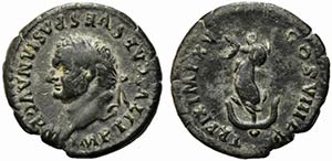 Titus (79-81). Fourrèe Denarius (19mm, ... 