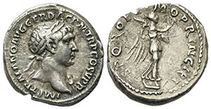 Trajan (98-117). AR Quinarius (13mm, 2.03g). ... 