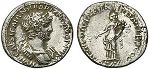 Hadrian (117-138). AR Denarius (19mm, ... 