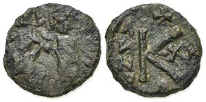 Heraclius (610-641). Æ 20 Nummi (14mm, ... 