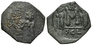 Constans II (641-668). Æ 40 Nummi (22mm, ... 