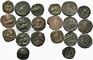 Lot of 10 Oriental Greek Æ coins, to be ... 