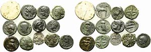 Sicily, lot of 15 AR and Æ coins, to be ... 