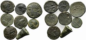 Sicily, lot of 8 Æ coins, to be catalog. ... 