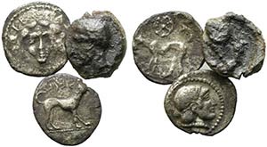 Sicily, lot of 3 AR fractions, to be ... 