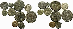 Lot of 10 Greek and Roman Imperial AR and Æ ... 