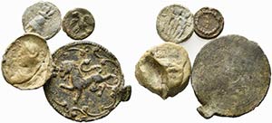 Lot of 4 Greek/Roman and later PB Seals. Lot ... 