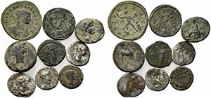 Lot of 9 Roman Provincial and Roman Imperial ... 