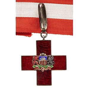 LATVIA ORDER OF THE RED CROSS, 1. CLASS.GILT ... 