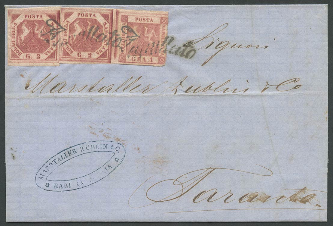 23.3.1861, Lettera da Bari per Taranto ... 