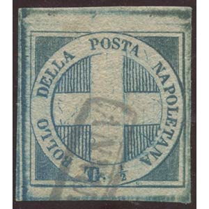 1860, 1/2t. Azzurro N.16 Crocetta. (Lux) ... 