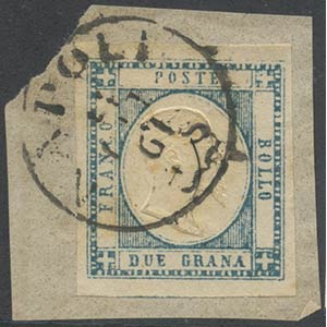 1861, 2gr. Azzurro Ardesia N.20c su ... 