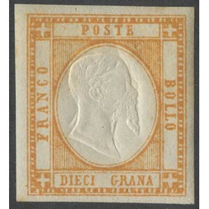1861, 10gr. Arancio N.22 nuovo con gomma, ... 