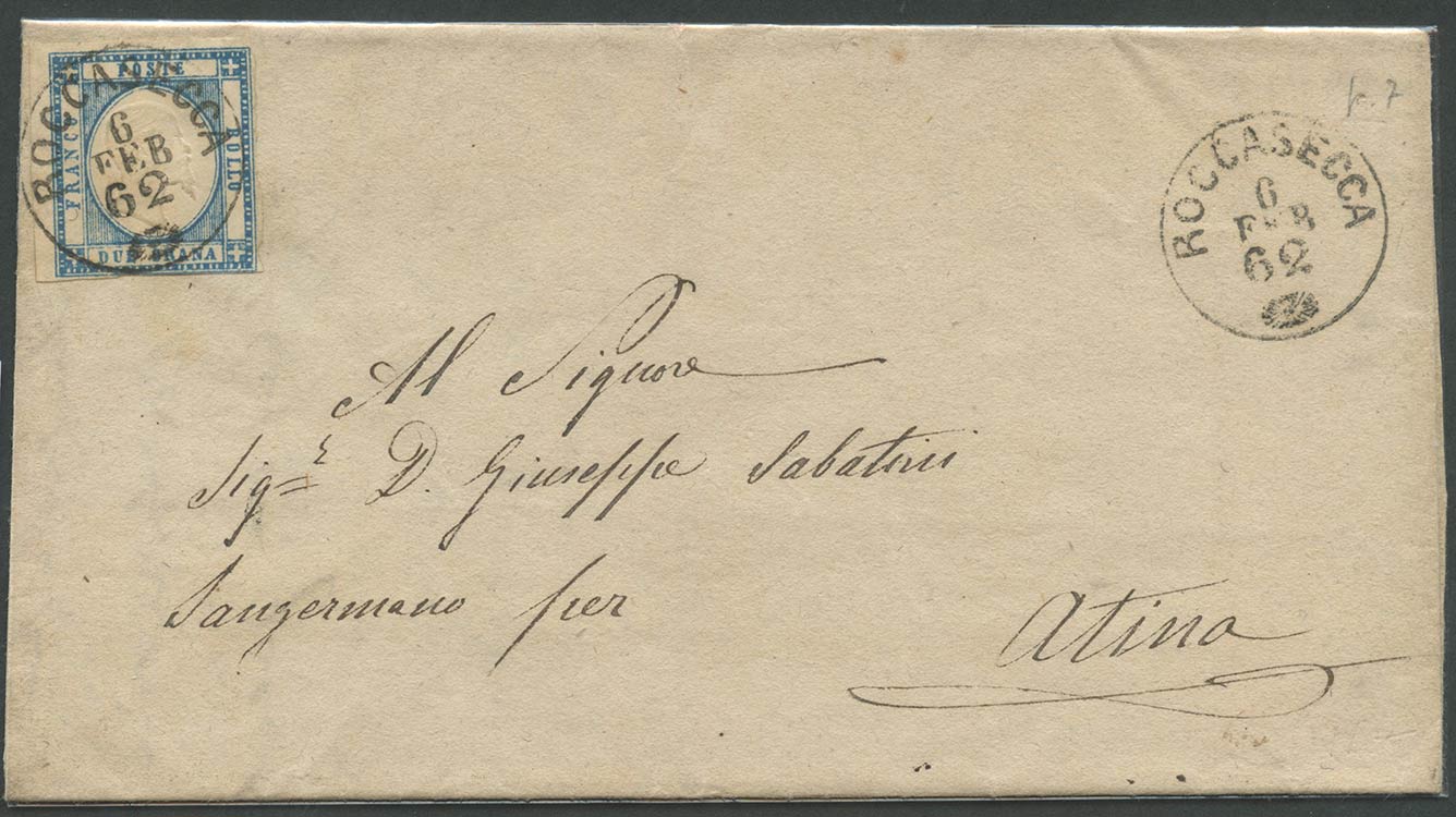 6.2.1862, Lettera da Rocca Secca per ... 