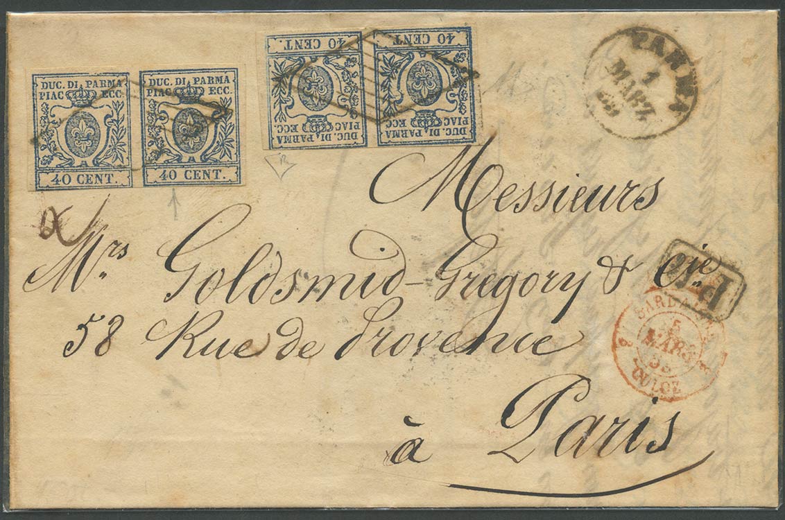 01.03.1859, Lettera da Parma per pargigi ... 
