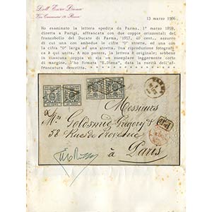 01.03.1859, Lettera da Parma per ... 