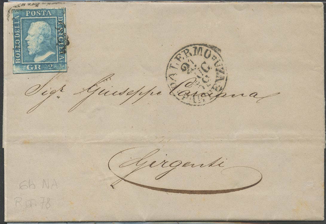 21.07.1859, lettera da Palermo per Girgenti ... 