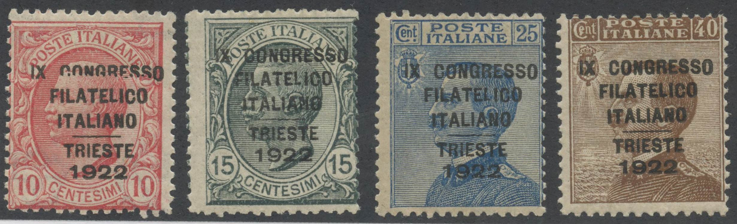 1922, Congresso filatelico N.123/126 nuovi ... 