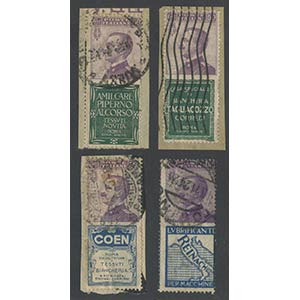 1924, pubblicitari N.10,13,14,17 usati.