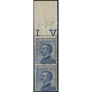 1912, Carchi. 25c. Azzurro con soprastampa ... 