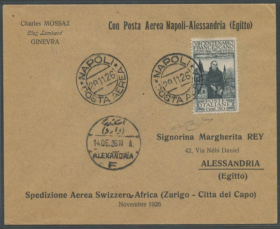 1926, 30c. Grigio Ardesia N.199 su lettera ... 