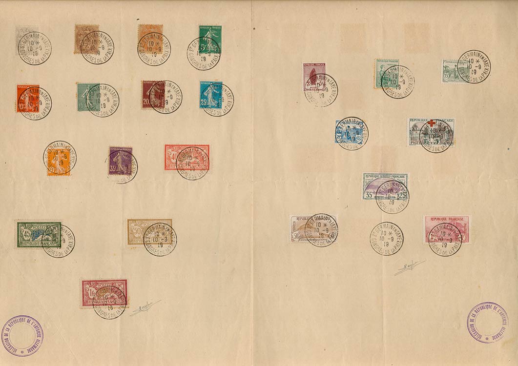 1919, Serie orfanelli N.148/154 + valori ... 
