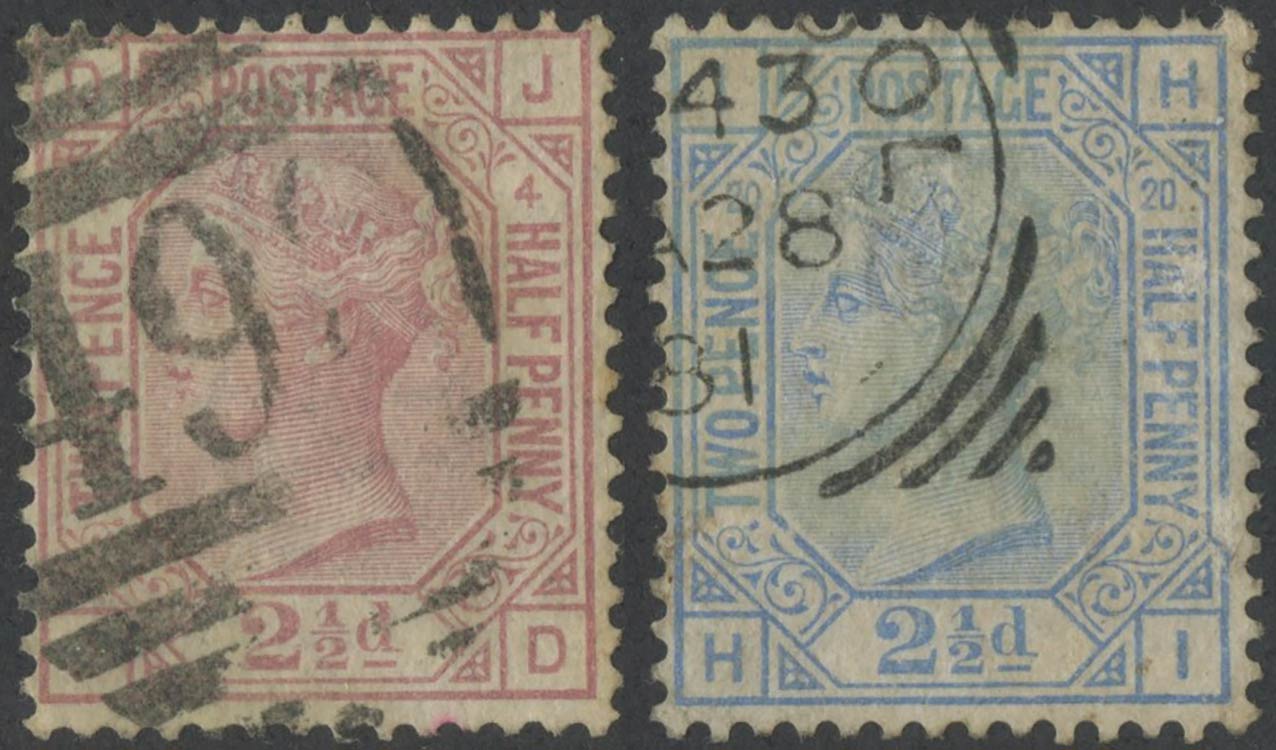 1875, N.56 e 58 usati.