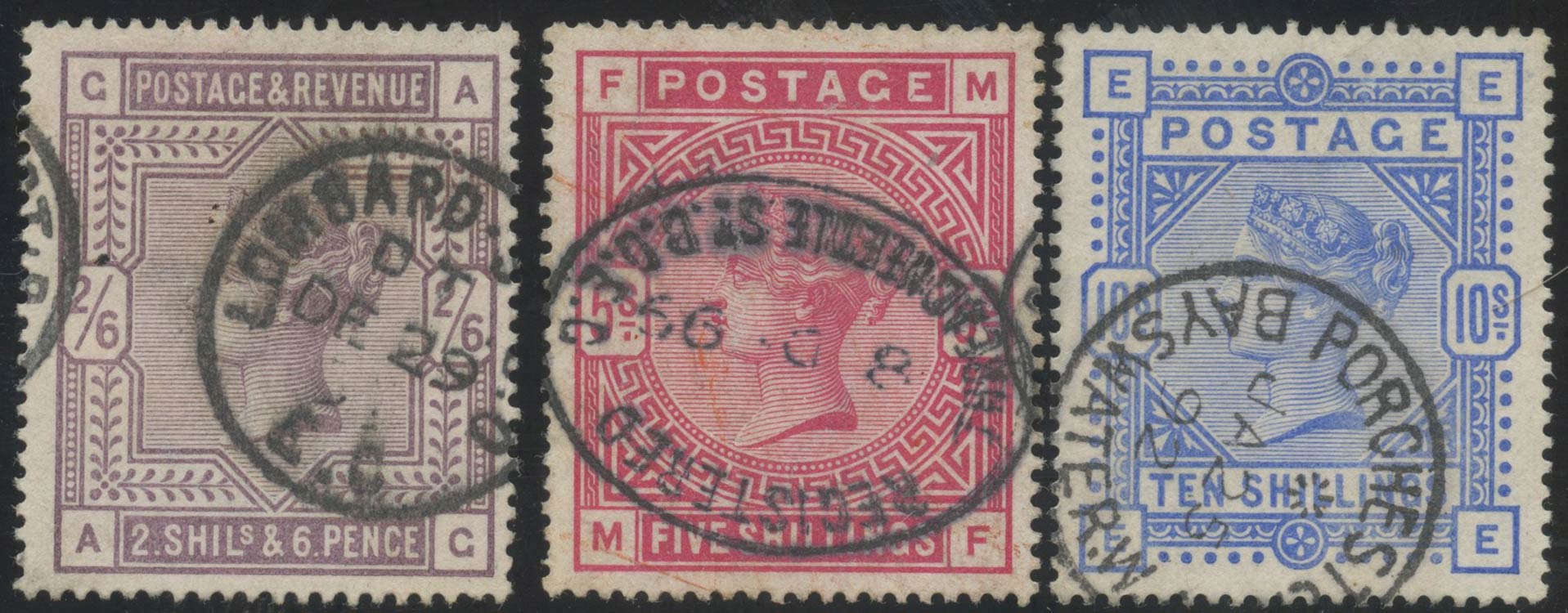 1883, N.86/88 serie completa usata.