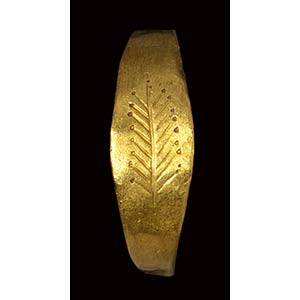 A roman gold ring engraved with ... 