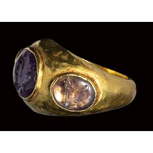 A large roman gold ring set with ... 