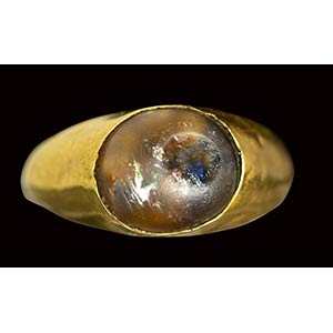 A roman gold ring set with a ... 