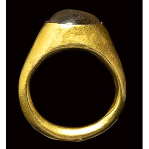 A roman gold ring set with a ... 