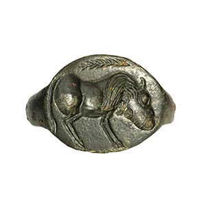 An eastern greek bronze engraved ring. Bull. ... 