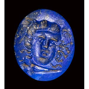 A roman lapis lazuli magical  intaglio. ... 