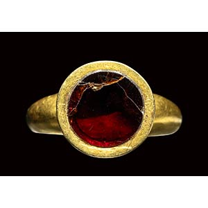 A byzantine gold ring set with a ... 