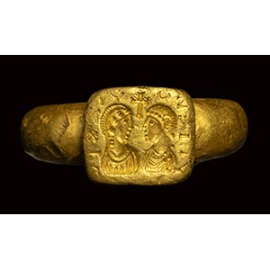 A byzantine gold marriage ring. ... 