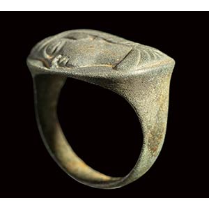 A graeco-roman bronze ring. ... 