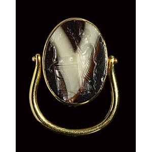 A large roman italic banded agate ... 
