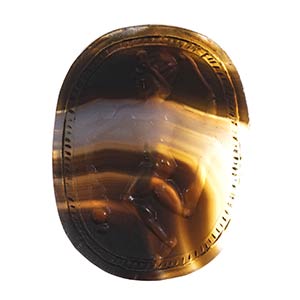 An italic banded agate engraved ... 