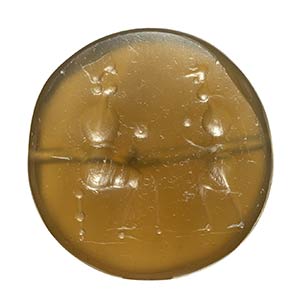 A graeco-persian agate seal. Scene ... 