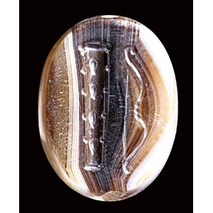 A rare greek banded agate scaraboid engraved ... 