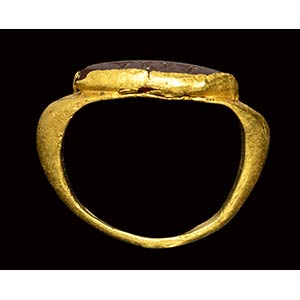 A late roman gold signet ring set ... 