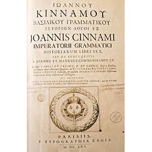 JOANNES KINNAMOS (c. 1143 - c. 1185)Joannis ... 