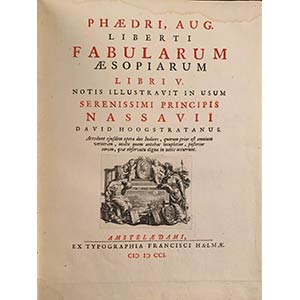 FEDROFabularum aesopiarum libri V. Notis ... 