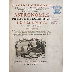 DAVIS GREGORIUSAstronomiae Physicae Et ... 