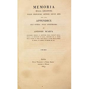 ANTONIO SCARPA (1752-1832)Memoria sulla ... 