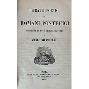 CARLO RIPANDELLIRitratti Poetici Dei Romani ... 