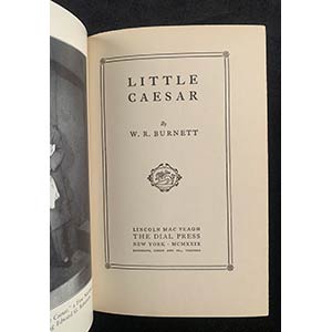 BURNETT W.R.Little CesarNew York, ... 